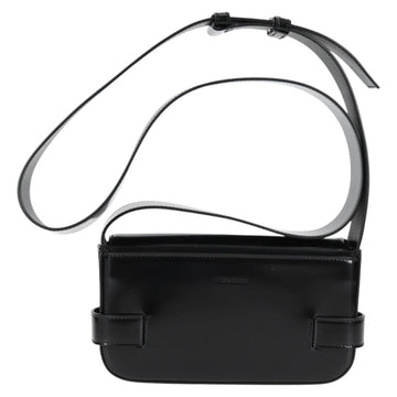 Salvatore Ferragamo Gancini Shoulder Bag Patent leather Black Auth ar13607A - 0