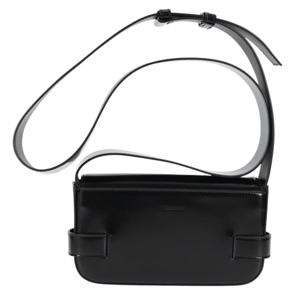 Salvatore Ferragamo Gancini Shoulder Bag Patent leather Black Auth ar13607A