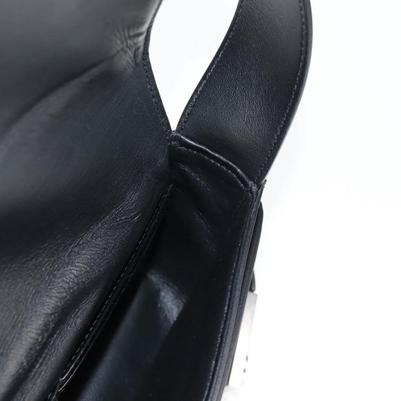 Salvatore Ferragamo Gancini Shoulder Bag Patent leather Black Auth ar13607A