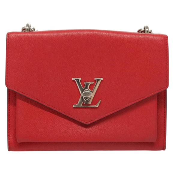 LOUIS VUITTON My Lock Me BB Shoulder Bag Calf leather Red M51419 LV Auth ar13614