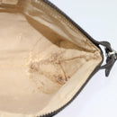 FENDI Zucca Canvas Pouch Black Brown Silver Auth ar13615-11