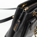 CHANEL COCO Mark Chain Shoulder Bag Caviar Skin Black Gold CC Auth ar13626-19