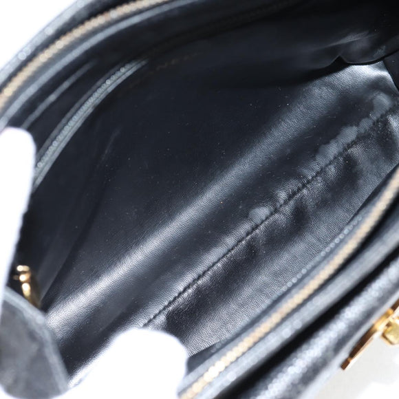 CHANEL COCO Mark Chain Shoulder Bag Caviar Skin Black Gold CC Auth ar13626