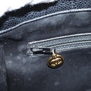 CHANEL COCO Mark Chain Shoulder Bag Caviar Skin Black Gold CC Auth ar13626-26