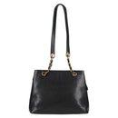 CHANEL COCO Mark Chain Shoulder Bag Caviar Skin Black Gold CC Auth ar13626-2
