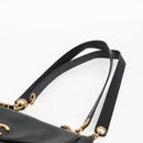 CHANEL COCO Mark Chain Shoulder Bag Caviar Skin Black Gold CC Auth ar13626-14