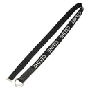 CELINE Double Ring Belt Canvas 45.3"" Black Auth ar13631-1