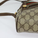 GUCCI GG Supreme Web Sherry Line Shoulder Bag PVC Beige 56 02 087 Auth ar13632-9