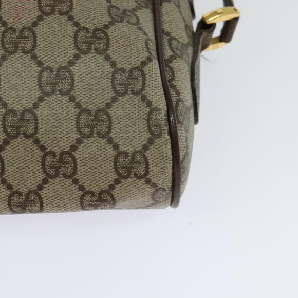 GUCCI GG Supreme Web Sherry Line Shoulder Bag PVC Beige 56 02 087 Auth ar13632