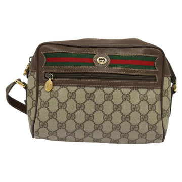 GUCCI GG Supreme Web Sherry Line Shoulder Bag PVC Beige 56 02 087 Auth ar13632 - 0
