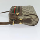 GUCCI GG Supreme Web Sherry Line Shoulder Bag PVC Beige 56 02 087 Auth ar13632-3