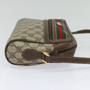 GUCCI GG Supreme Web Sherry Line Shoulder Bag PVC Beige 56 02 087 Auth ar13632-4