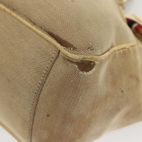 GUCCI GG Canvas Guccissima Bag Leather Canvas Outlet Beige Gold Auth ar13634