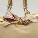 GUCCI GG Canvas Guccissima Bag Leather Canvas Outlet Beige Gold Auth ar13634-17