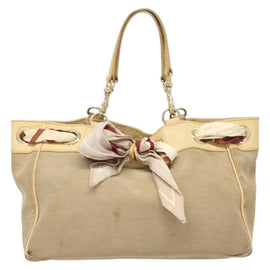 GUCCI GG Canvas Guccissima Bag Leather Canvas Outlet Beige Gold Auth ar13634 - 0