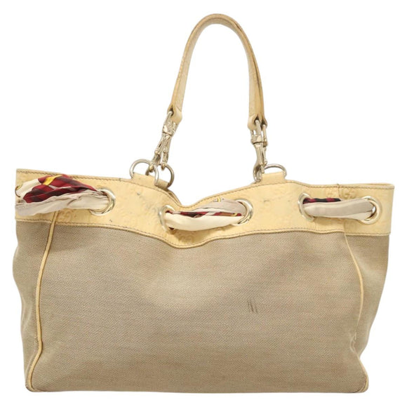 GUCCI GG Canvas Guccissima Bag Leather Canvas Outlet Beige Gold Auth ar13634
