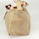 GUCCI GG Canvas Guccissima Bag Leather Canvas Outlet Beige Gold Auth ar13634-3