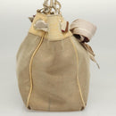 GUCCI GG Canvas Guccissima Bag Leather Canvas Outlet Beige Gold Auth ar13634-5