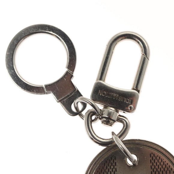 LOUIS VUITTON Damier Porte Cles Porto Address Key Ring metal M65770 Auth ar13637