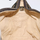 FENDI Zucca Canvas Hand Pouch BagBlack Brown Silver Auth ar13639-18