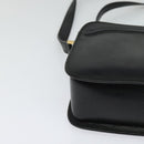 GUCCI Shoulder Bag Leather Black Gold 007 256 0051 Auth ar13650-10