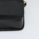 GUCCI Shoulder Bag Leather Black Gold 007 256 0051 Auth ar13650-14