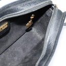 GUCCI Shoulder Bag Leather Black Gold 007 256 0051 Auth ar13650-18