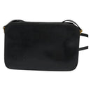 GUCCI Shoulder Bag Leather Black Gold 007 256 0051 Auth ar13650-3