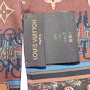 LOUIS VUITTON Bando Scarf Silk Brown LV Auth ar13654-3