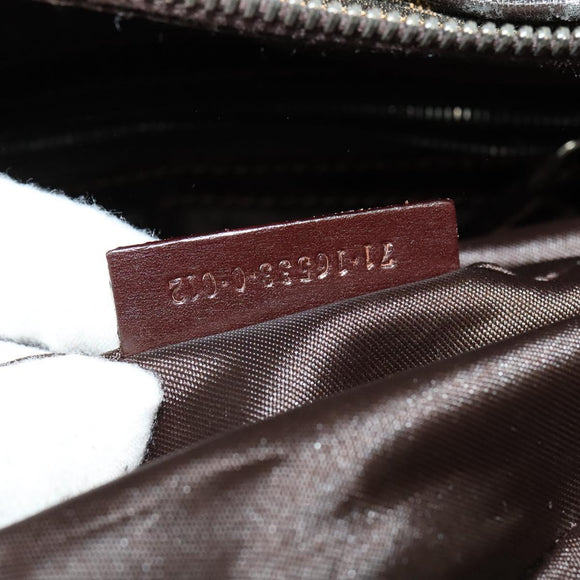 FENDI Zucca Canvas Hand Bag Black Brown Auth ar13658