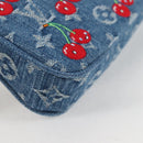 LOUIS VUITTON Monogram Denim Cherry Pochette Brand Blue M13994 LV Auth ar13663SM-15