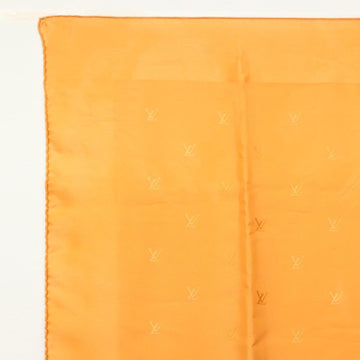 LOUIS VUITTON Scarf Silk Orange LV Auth ar13672 - 0