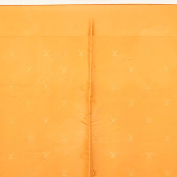 LOUIS VUITTON Scarf Silk Orange LV Auth ar13672