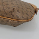 GUCCI Micro GG Supreme Pouch PVC Leather Beige Gold 039 119 0818 Auth ar13674-10