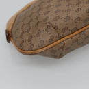 GUCCI Micro GG Supreme Pouch PVC Leather Beige Gold 039 119 0818 Auth ar13674-11