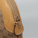 GUCCI Micro GG Supreme Pouch PVC Leather Beige Gold 039 119 0818 Auth ar13674-12