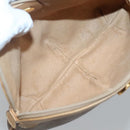 GUCCI Micro GG Supreme Pouch PVC Leather Beige Gold 039 119 0818 Auth ar13674-14