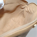 GUCCI Micro GG Supreme Pouch PVC Leather Beige Gold 039 119 0818 Auth ar13674-15