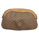 GUCCI Micro GG Supreme Pouch PVC Leather Beige Gold 039 119 0818 Auth ar13674-3