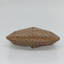 GUCCI Micro GG Supreme Pouch PVC Leather Beige Gold 039 119 0818 Auth ar13674-7
