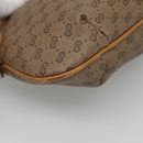 GUCCI Micro GG Supreme Pouch PVC Leather Beige Gold 039 119 0818 Auth ar13674-9