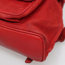 GUCCI Bamboo Backpack Suede Leather Red Gold 003 58 0030 Auth ar13675-12