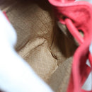 GUCCI Bamboo Backpack Suede Leather Red Gold 003 58 0030 Auth ar13675-18