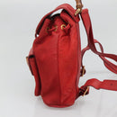 GUCCI Bamboo Backpack Suede Leather Red Gold 003 58 0030 Auth ar13675-5
