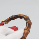 GUCCI Bamboo Backpack Suede Leather Red Gold 003 58 0030 Auth ar13675-8