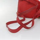 GUCCI Bamboo Backpack Suede Leather Red Gold 003 58 0030 Auth ar13675-9