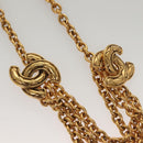 CHANEL COCO Mark Chain Belt metal 29.1"" Gold CC Auth ar13677V-3