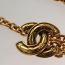 CHANEL COCO Mark Chain Belt metal 29.1"" Gold CC Auth ar13677V-7