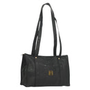 MCM Logogram Vicetos Tote Bag PVC Black Gold Auth ar13679-1