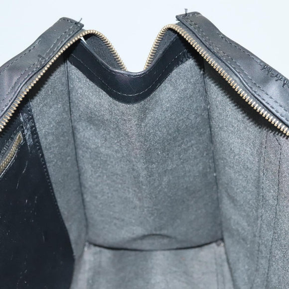 MCM Logogram Vicetos Tote Bag PVC Black Gold Auth ar13679